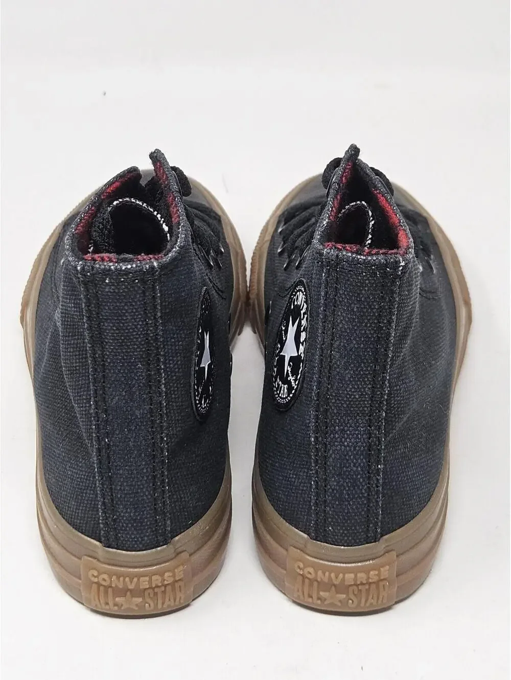Converse Youth Size 13 Chuck Taylor All Star Gum Bottom Black Flannel Lined